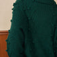 Nataly 聖誕綠色復古立體鉤花開襟衫/Simple Retro/77017