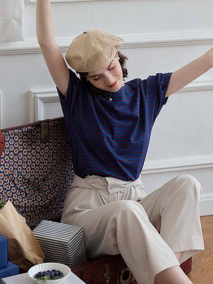 Tiana 簡約條紋短袖T卹