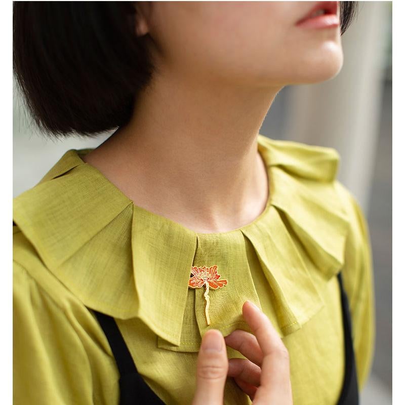 Chowxiaodou 紫金花衣物裝飾扣針-simpleretro