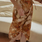 Jolie 棕色印花法式半身裙/SIMPLERETRO
