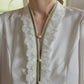 Anne 白色復古花邊泡泡袖襯衫