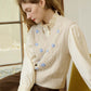 Riley V-Neck Floral Embroidered Sweater Vest