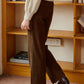 Avery High-Waisted Vintage Corduroy Straight-Leg Trousers