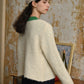 Stella Crew Neck Solid Button Front Cardigan