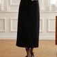 Mabel 黑色直筒針織半身裙