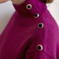 Ruby 紫色肩扣高領毛衣
