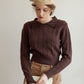 Jasmine 棕色針織短款毛衣
