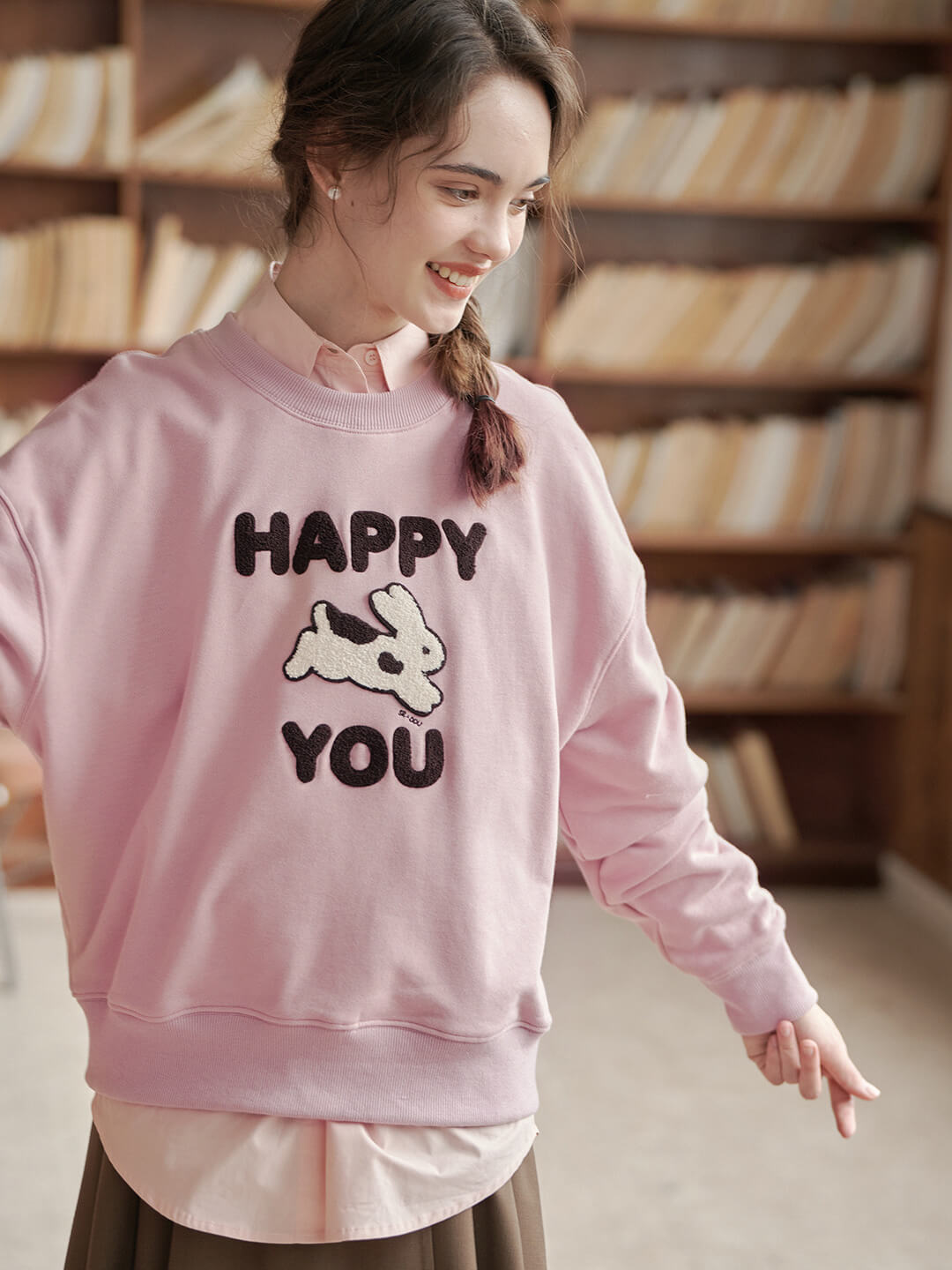 happy兔you兩色衛衣