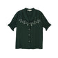 Convallaria 墨綠色鈴蘭刺綉泡泡袖襯衫/SIMPLERETRO