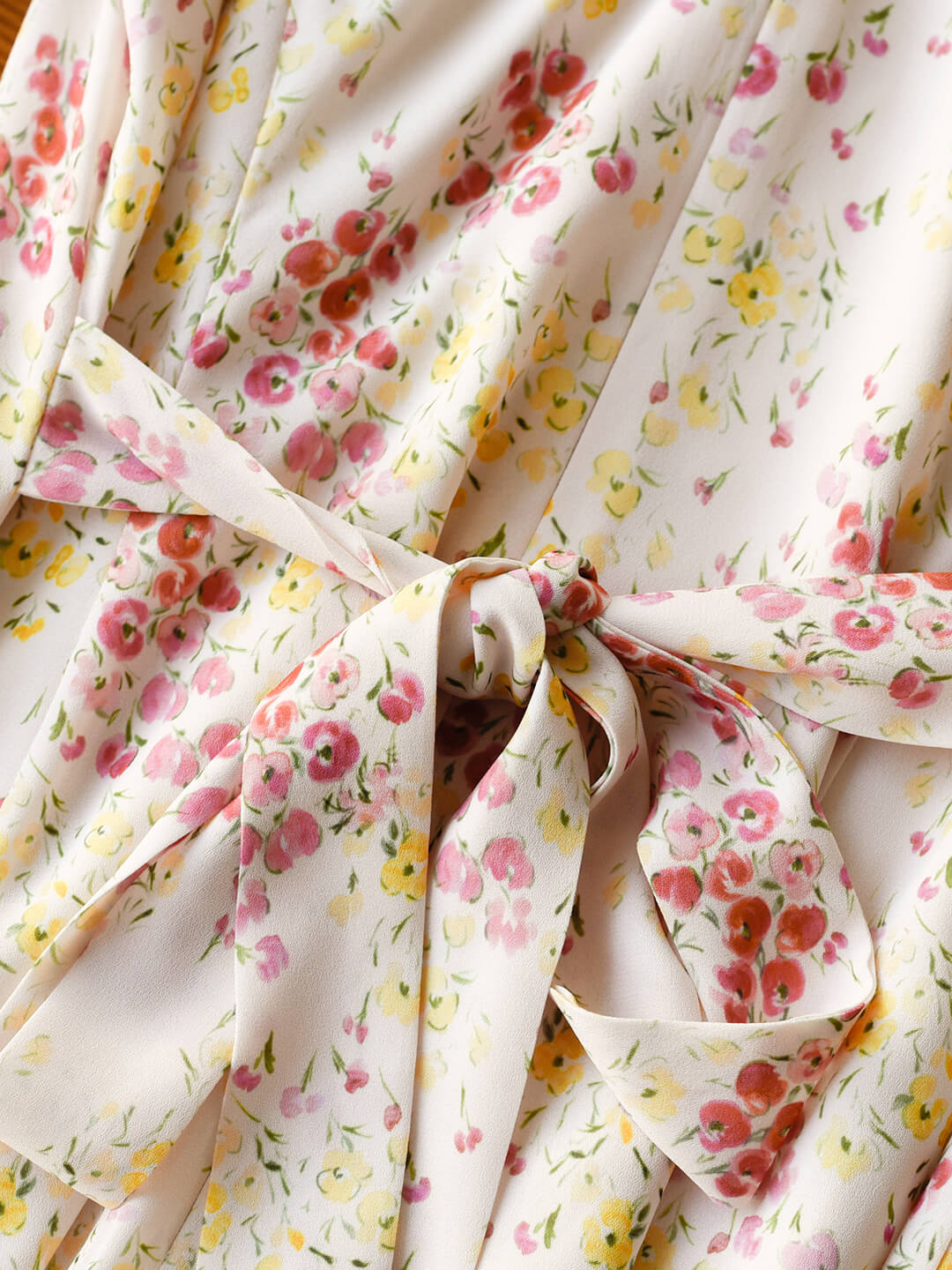 Fatima round square neck puff sleeve floral dress