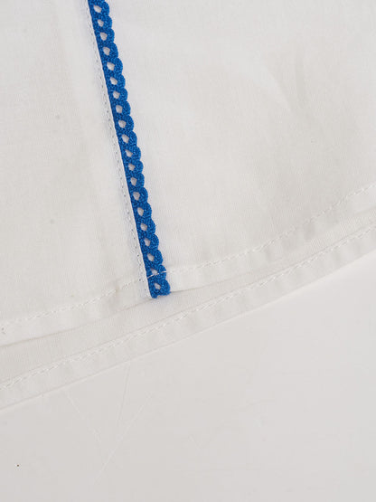 Artemis 花卉刺繡泡泡袖撞色拼接襯衫