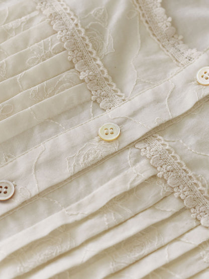Louise 玫瑰刺繡小飛袖背心