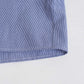 Luz 藍白條紋彼得潘領撞色襯衫