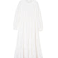 Afra 白色立領泡泡袖洋裝