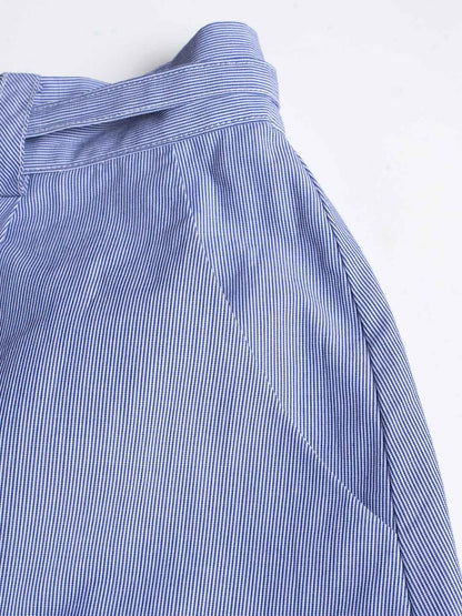 Brylee 藍白條紋高腰繫帶半身裙