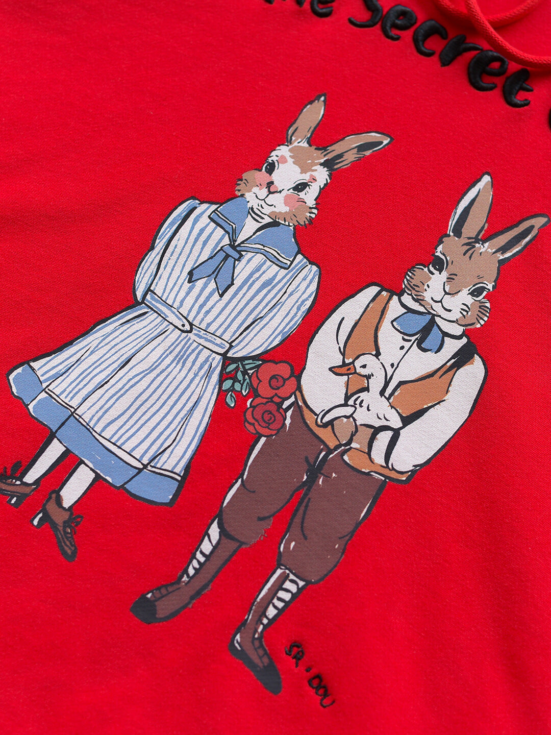 兔子刺繡連帽衛衣