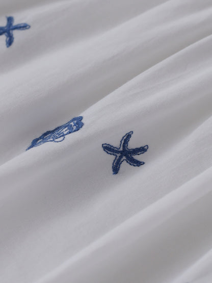 【Pre-order】Marina 原創貝殼刺繡吊帶連衣裙