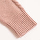 Emilia Polo Collar Cable-Knit Pink 100% Wool Sweater