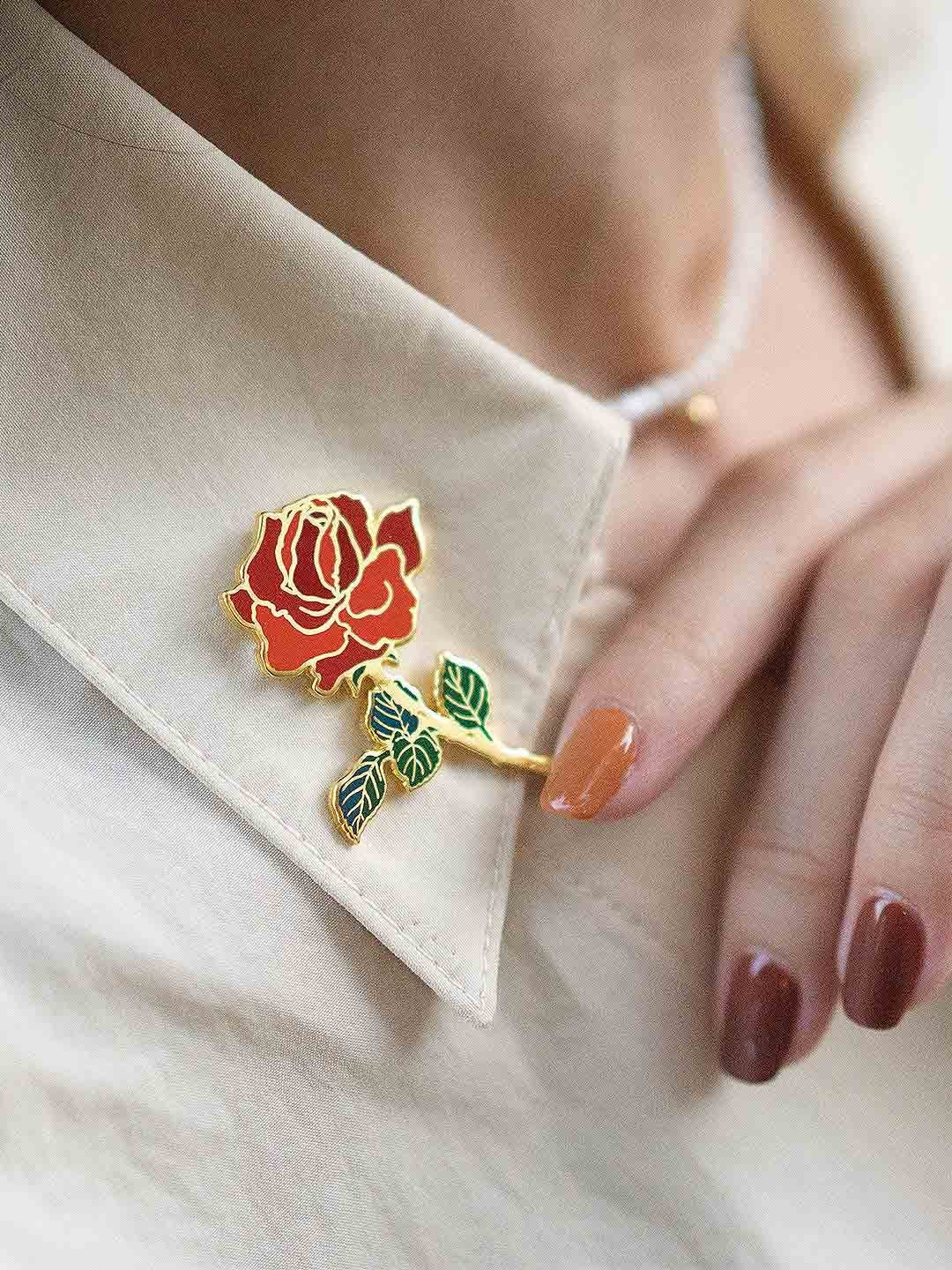 Chowxiaodou 玫瑰系列胸針